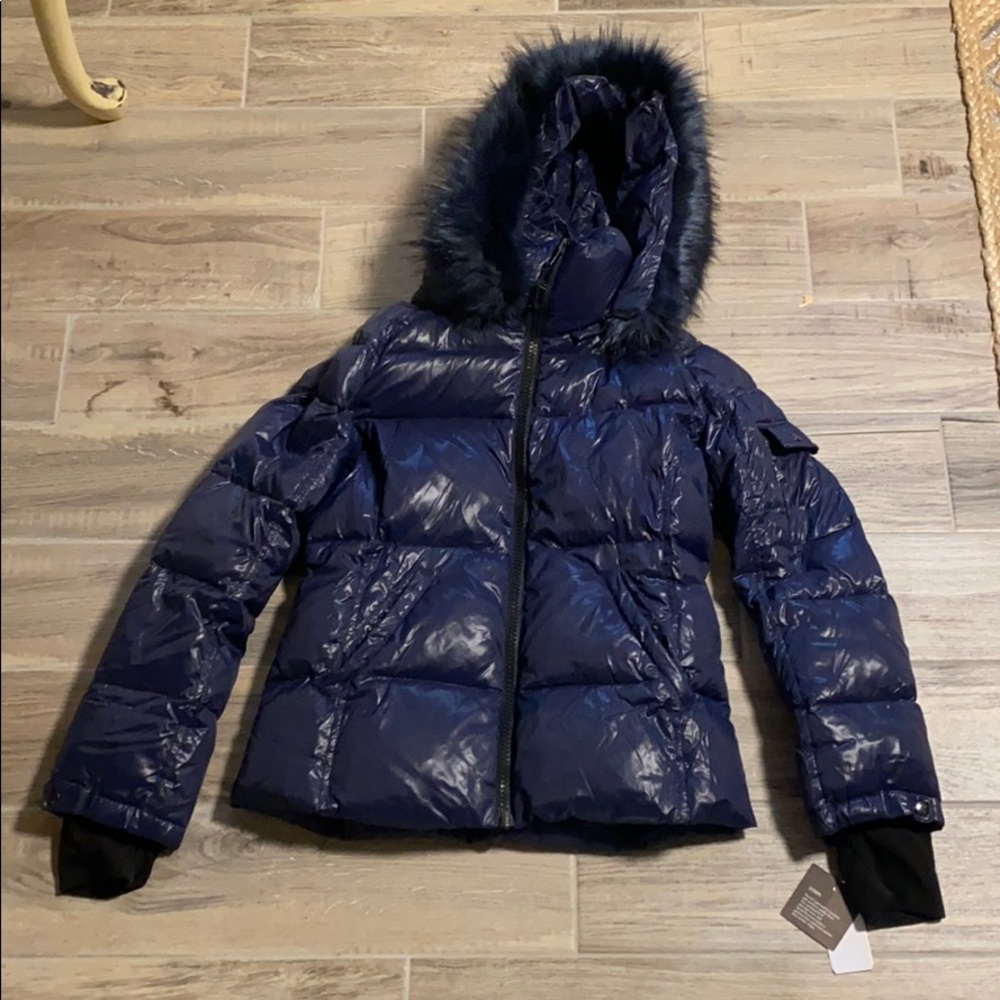 S13/NYC faux fur women’s puffer jacket.